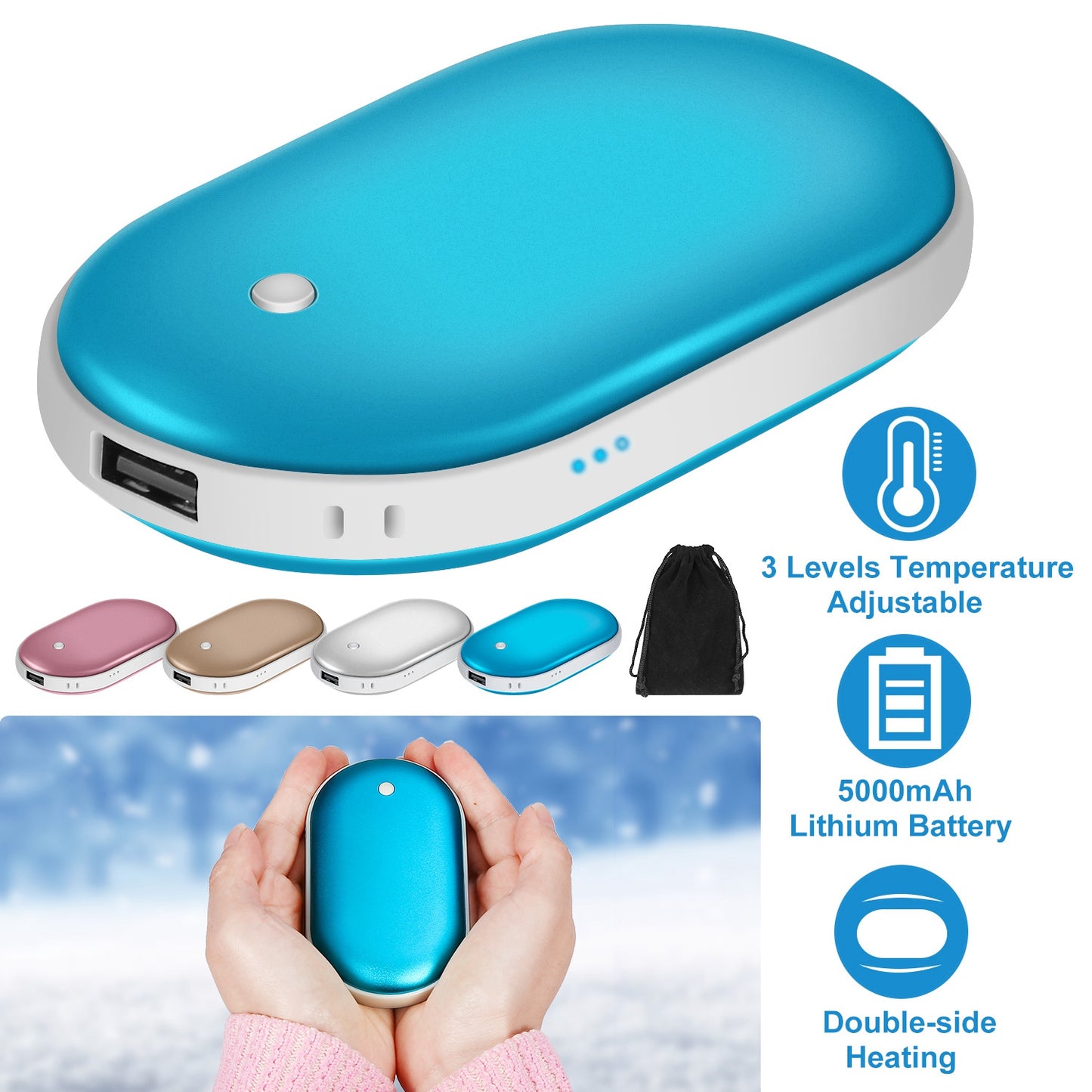 Double sided hand warmer / Powerbank
